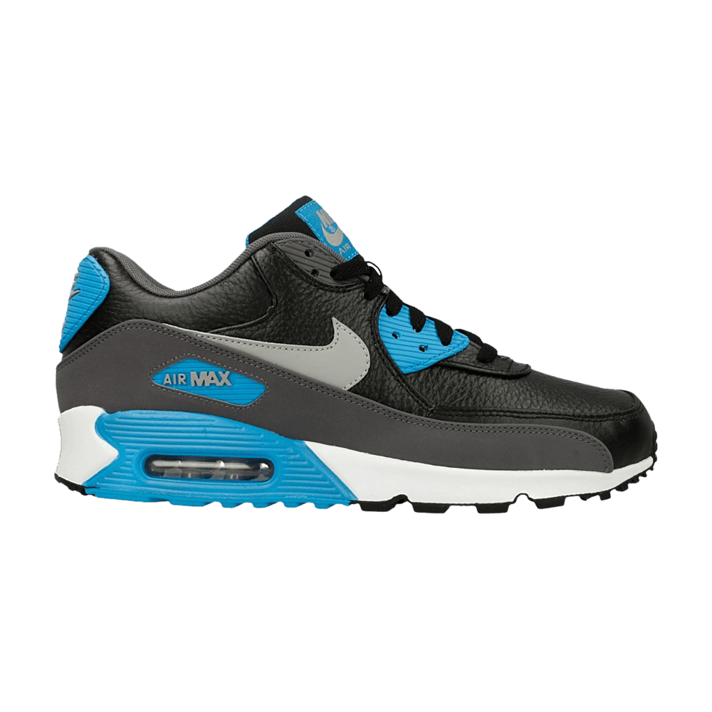 Air Max 90 Leather 'Black Grey Blue Lagoon'