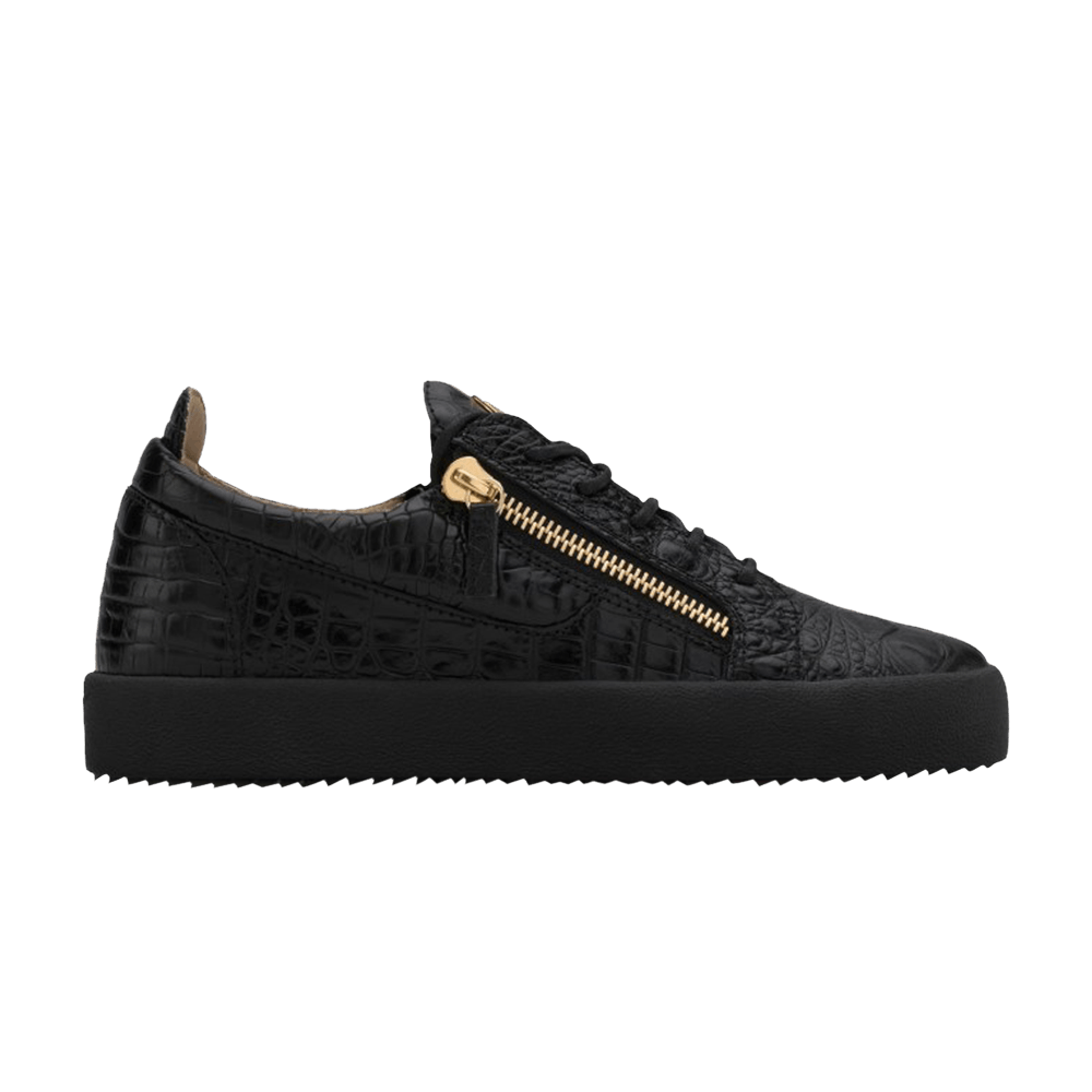 Giuseppe Zanotti Frankie Low 'Alligator Black