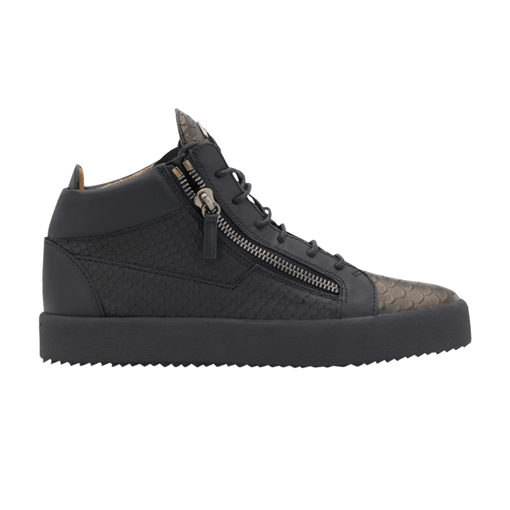 Giuseppe Zanotti Kriss Mid 'Reptile Oxide Black'