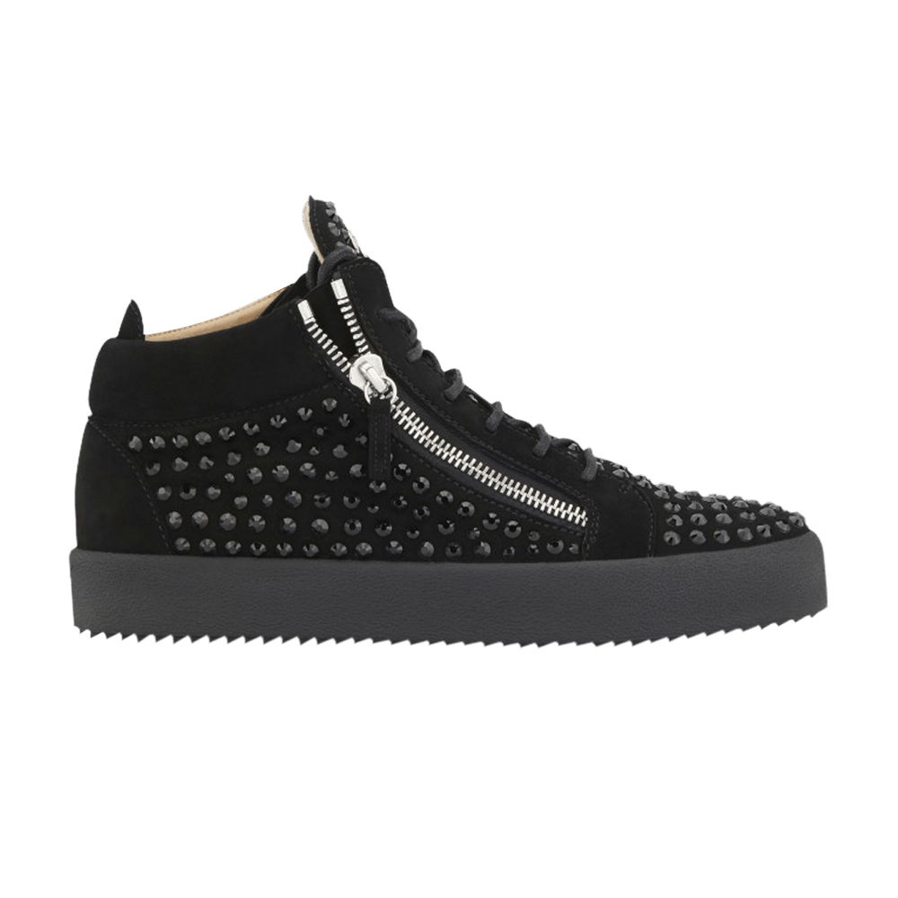 Giuseppe Zanotti Kriss Suede Mid 'Black Crystals'