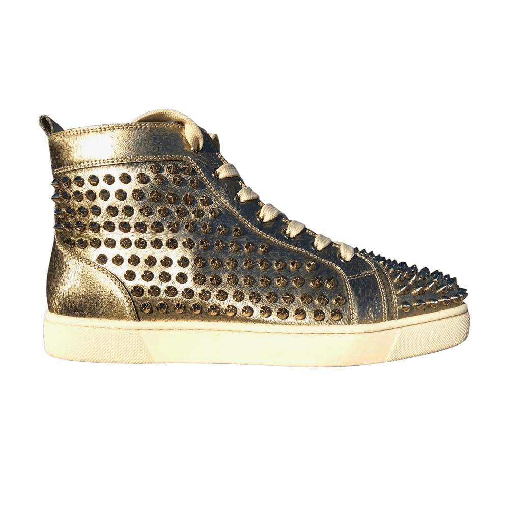 Christian Louboutin Louis Flat Calf Spikes 'Gold Metallic'