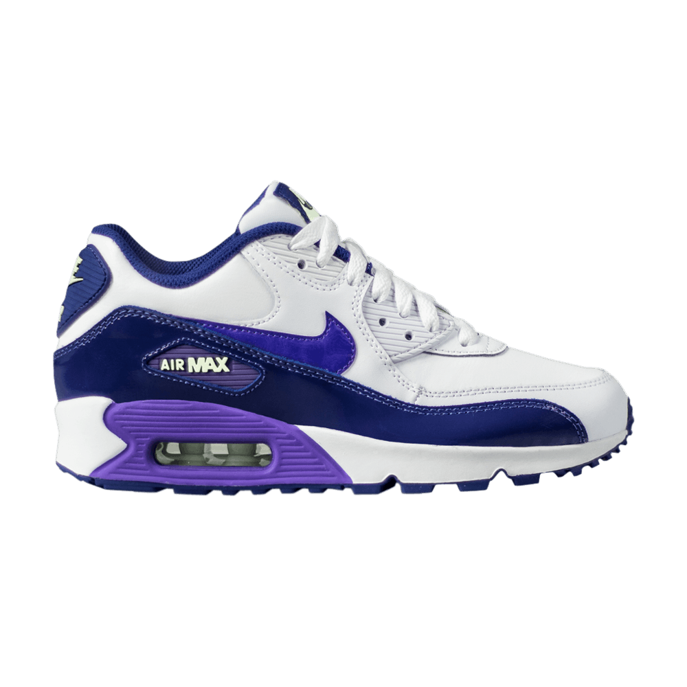 Air Max 90 Leather GS 'White Hyper Grape'