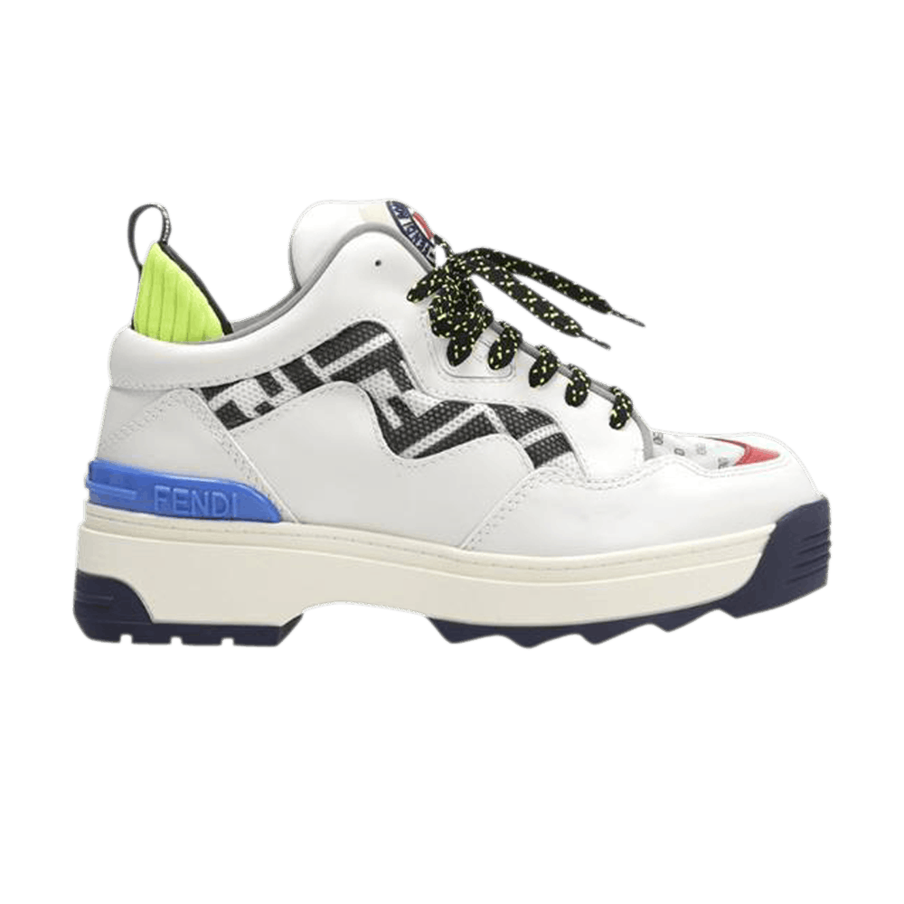 Fendi Wmns T-Rex Leather High Sole 'White Blue Green'