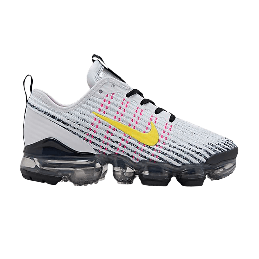 Air VaporMax Flyknit 3 GS 'White Dynamic Yellow'