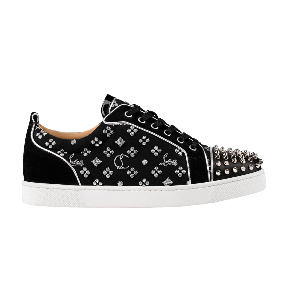 Christian Louboutin Junior Flat Spikes 'Black Silver'