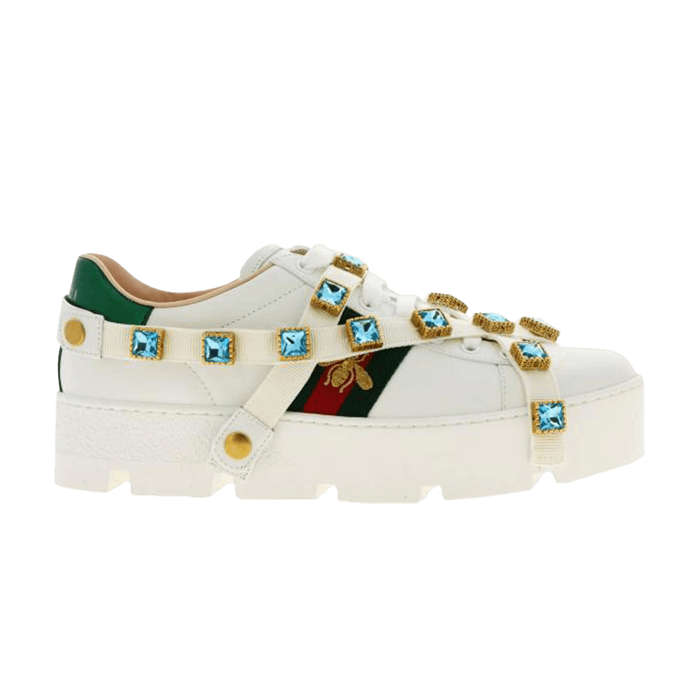 Gucci Wmns Ace Platform 'White Gems'