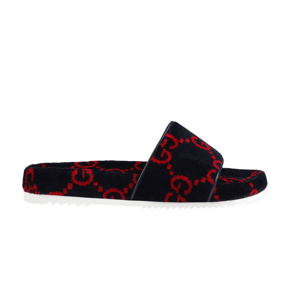 Gucci GG Terry Cloth Slide 'Blue Red'