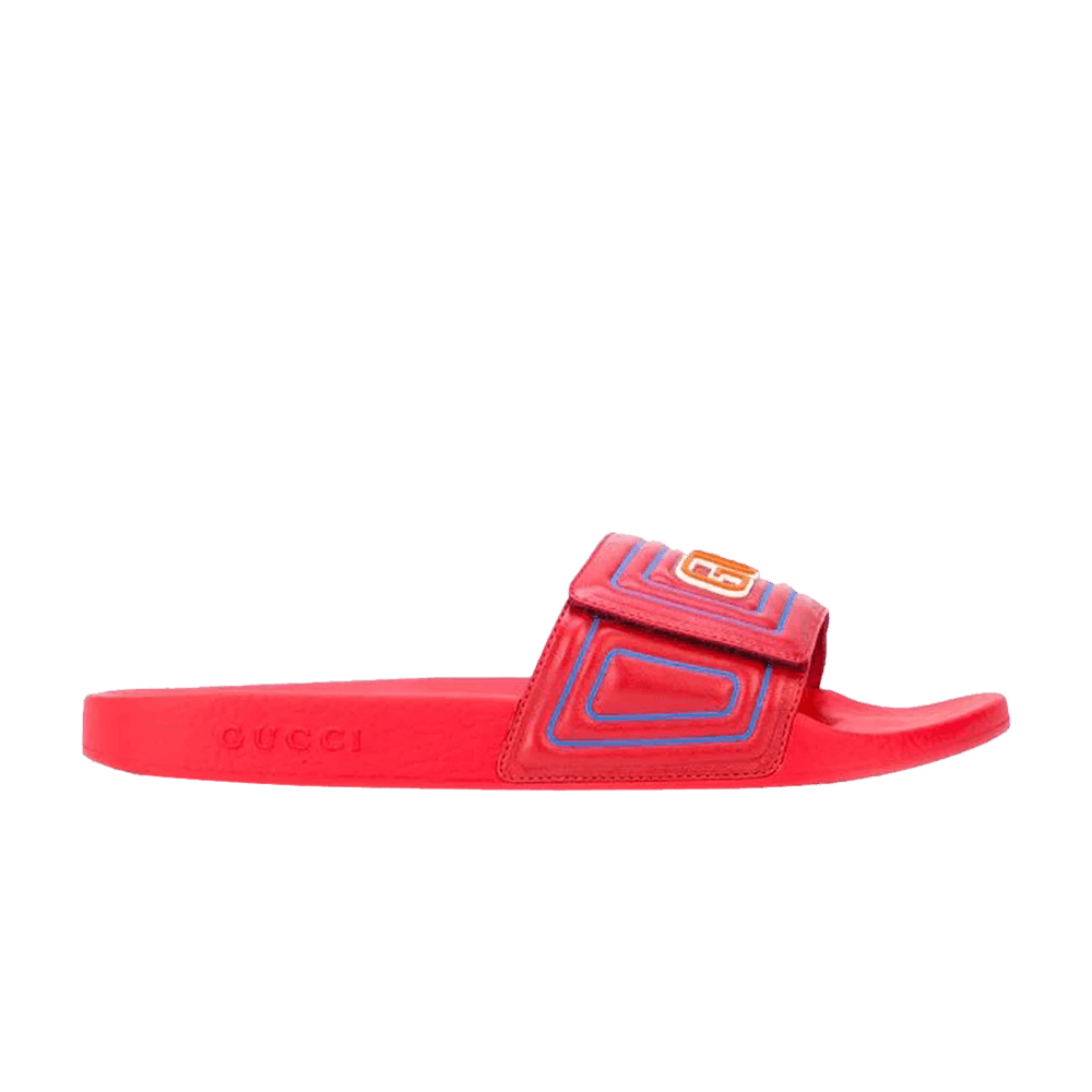 Gucci Slide 'Gucci Logo - Hibiscus Red'