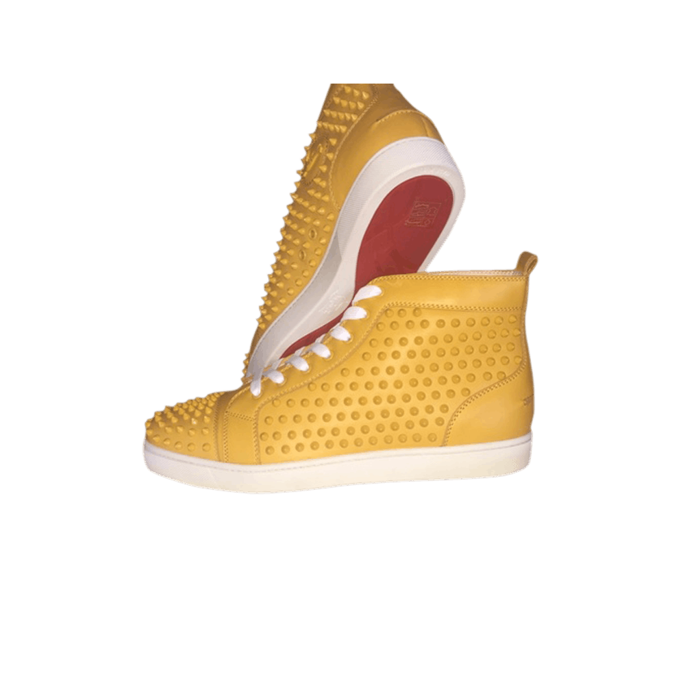 Christian Louboutin Louis Flat Calf Spikes 'Golden Yellow'