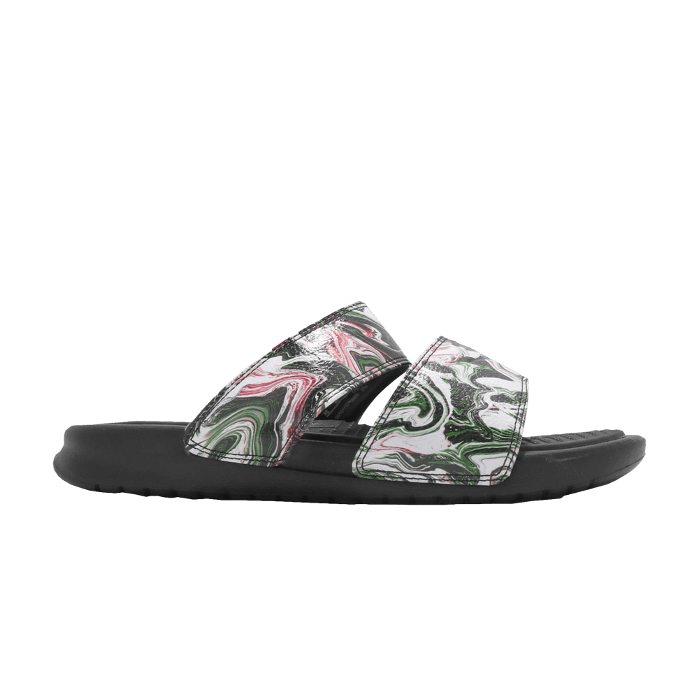 Wmns Benassi Duo Ultra Slide 'Black Green Pink'