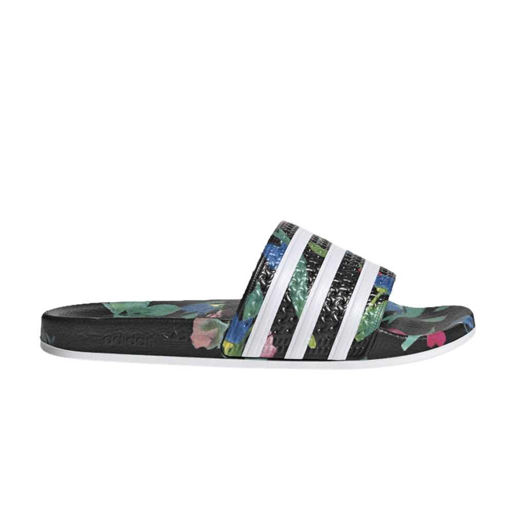 Wmns Adilette Slides 'Black Floral'