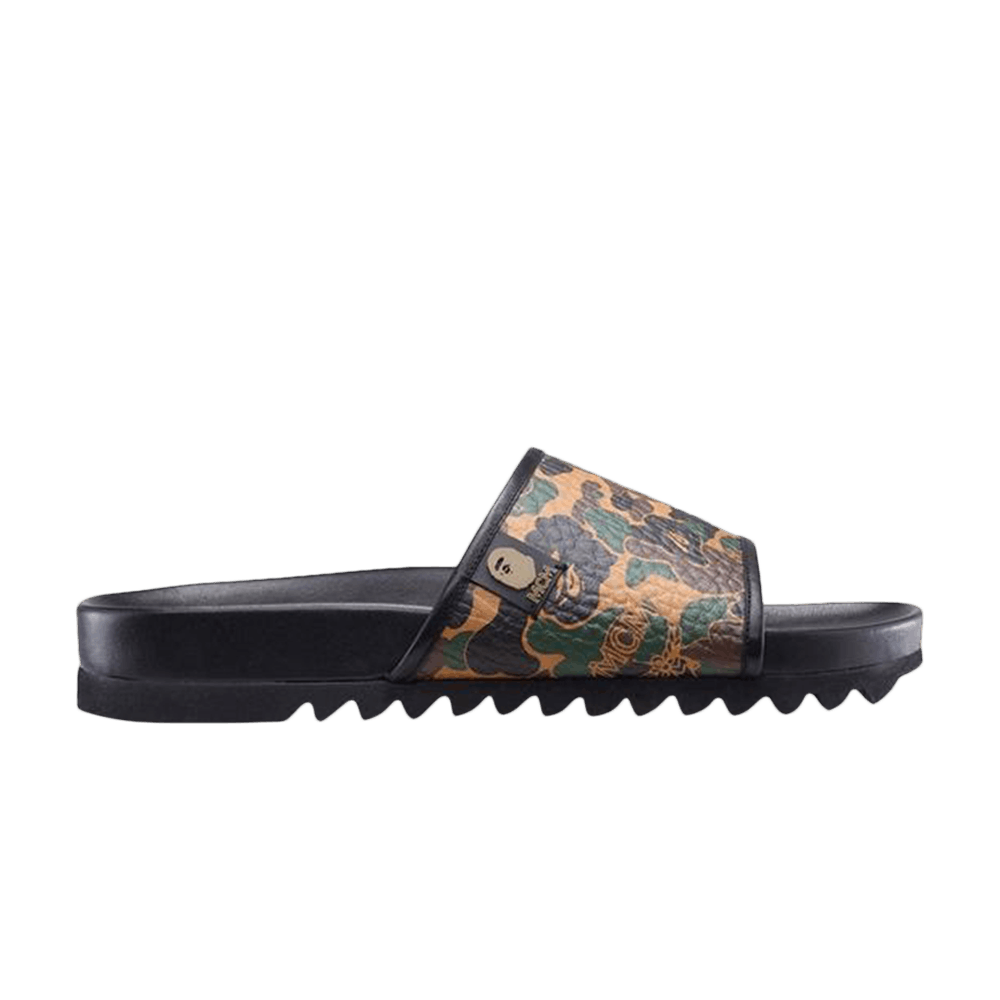 A Bathing Ape x MCM Visetos Slide 'Camo'