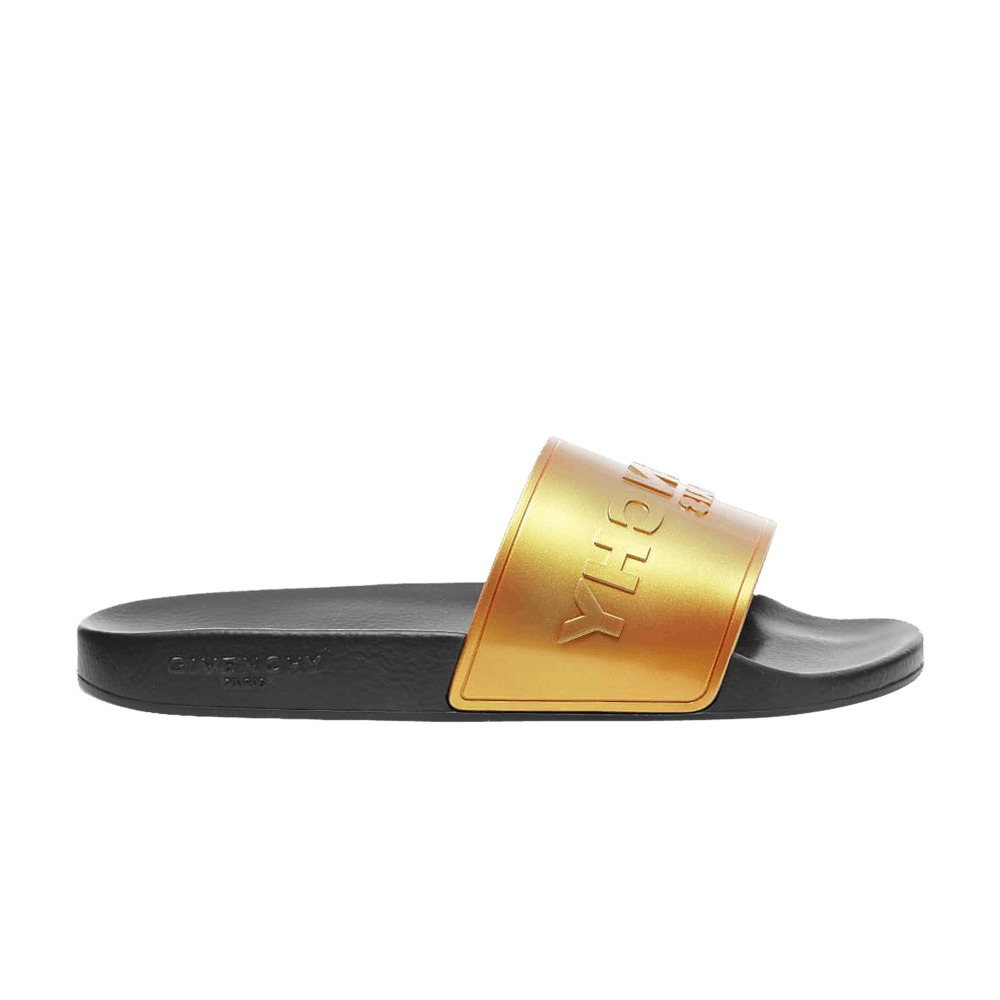 Givenchy Logo Slide 'Black Iridescent Orange'