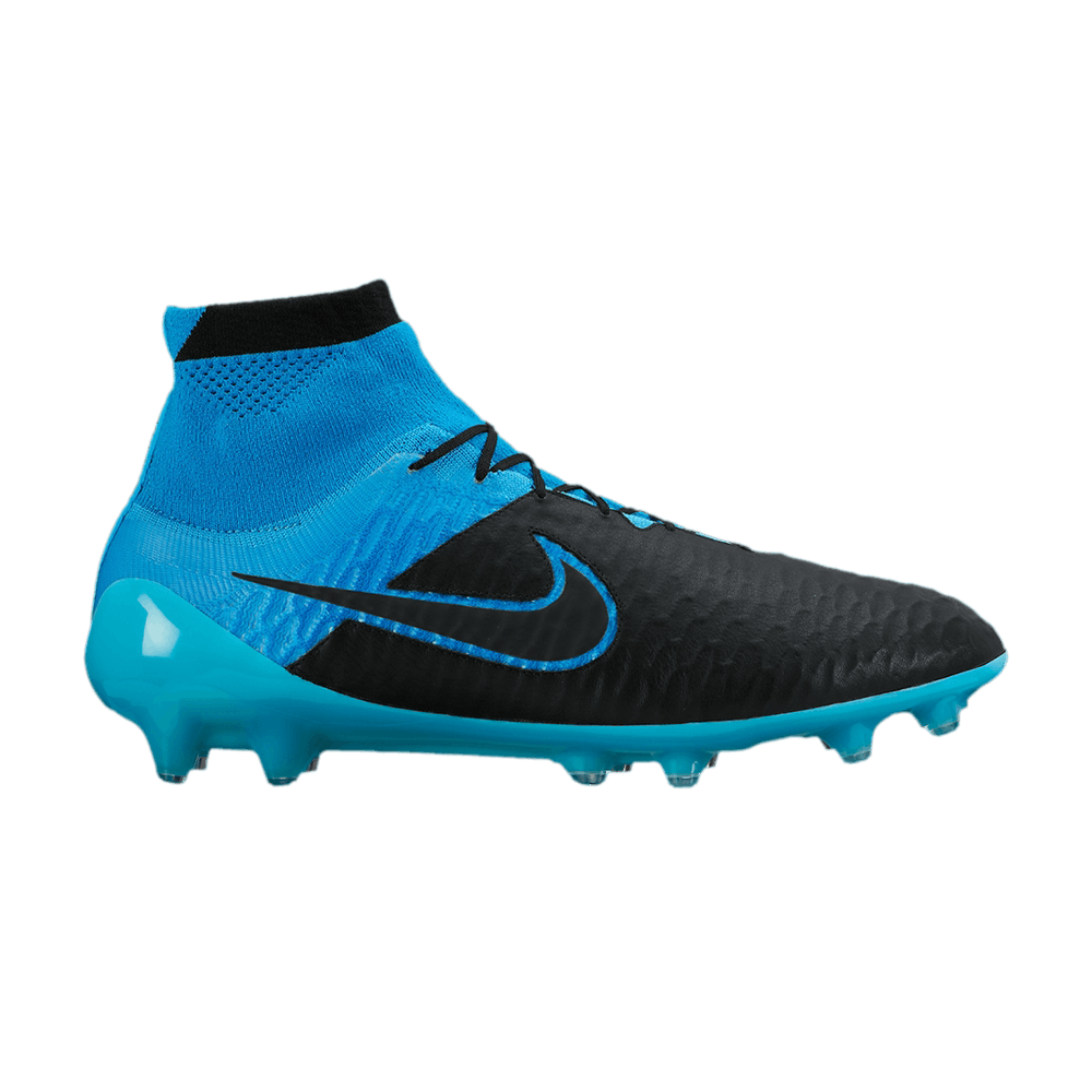 Magista Obra Tech Craft Leather FG 'Black Turquoise Blue'