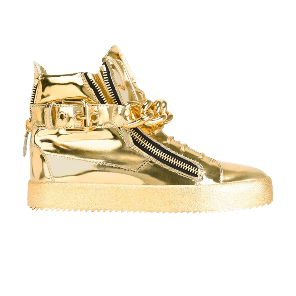 Giuseppe Zanotti London Mirrored Leather Chain High 'Vegas Gold'