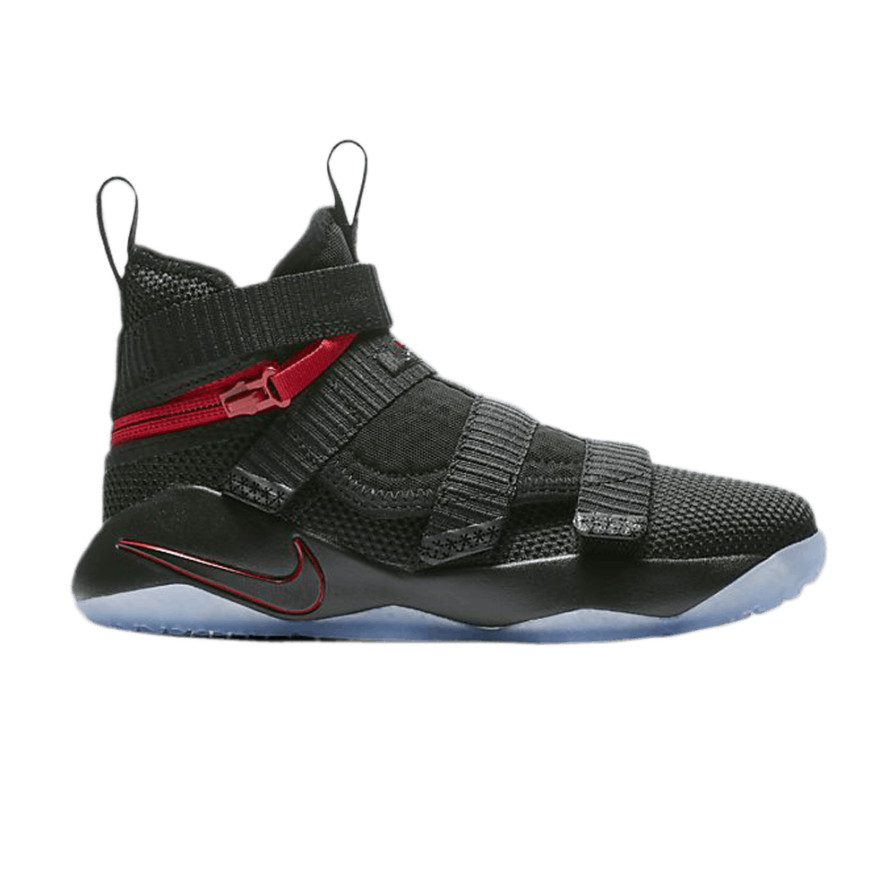 LeBron Soldier 11 FlyEase PS 'Black University Red'