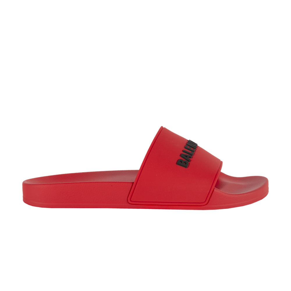 Balenciaga Pool Slides 'Red Black'