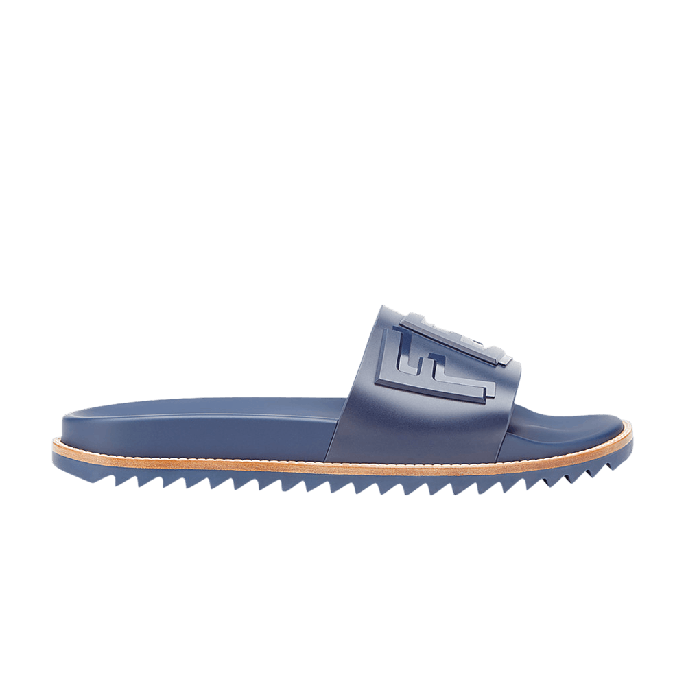 Fendi Slides 'Logo Print - Blue'