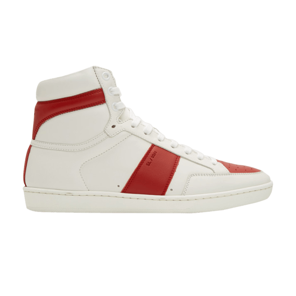 Saint Laurent Signature Court Classic SL/10H High Top Sneaker 'White Red'