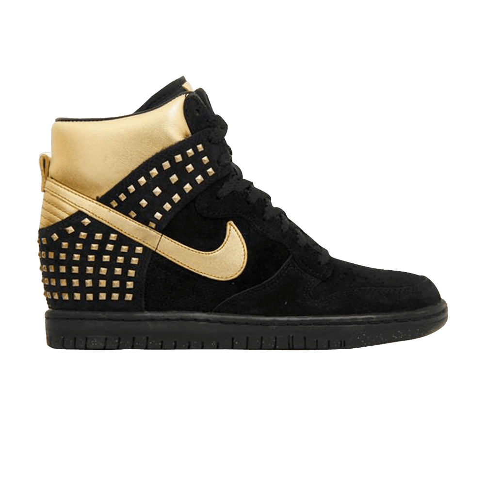 Wmns Dunk Sky High Studs QS 'Black Metallic Gold'