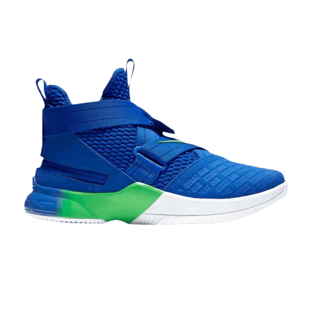 LeBron Soldier 12 FlyEase 4E Wide 'Royal Yellow Green'