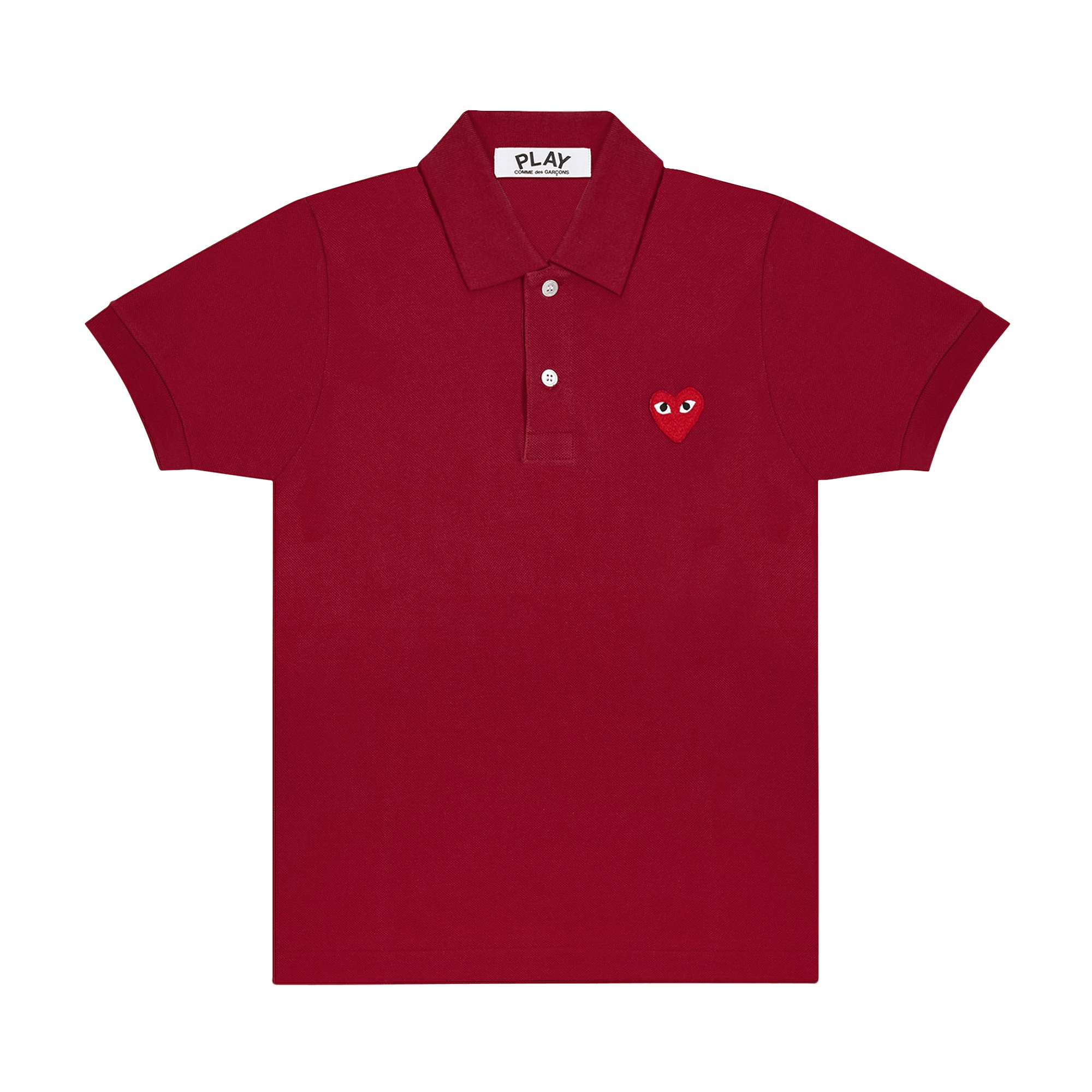 Comme des Garçons PLAY Big Heart Polo 'Burgundy'