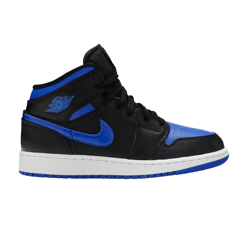 Air Jordan 1 Mid GS 'Black Hyper Royal'