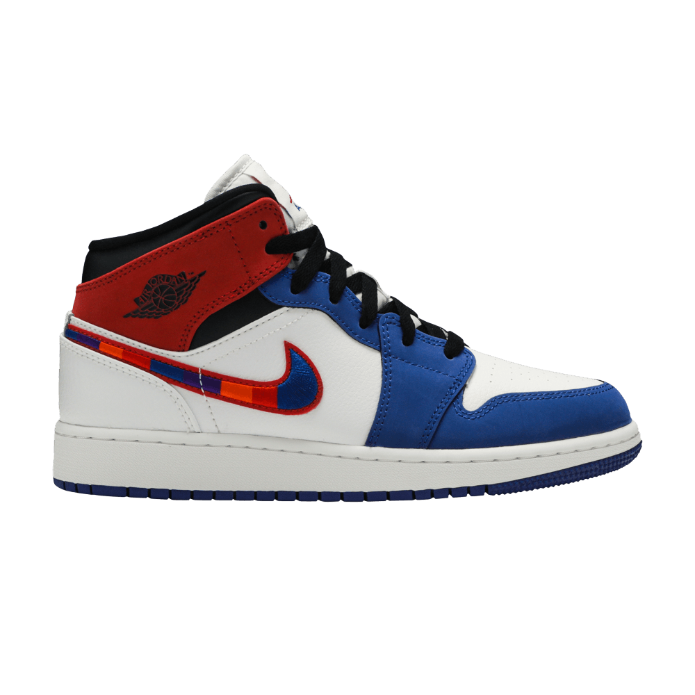 Air Jordan 1 MID SE GS 'Multicolored Swoosh'