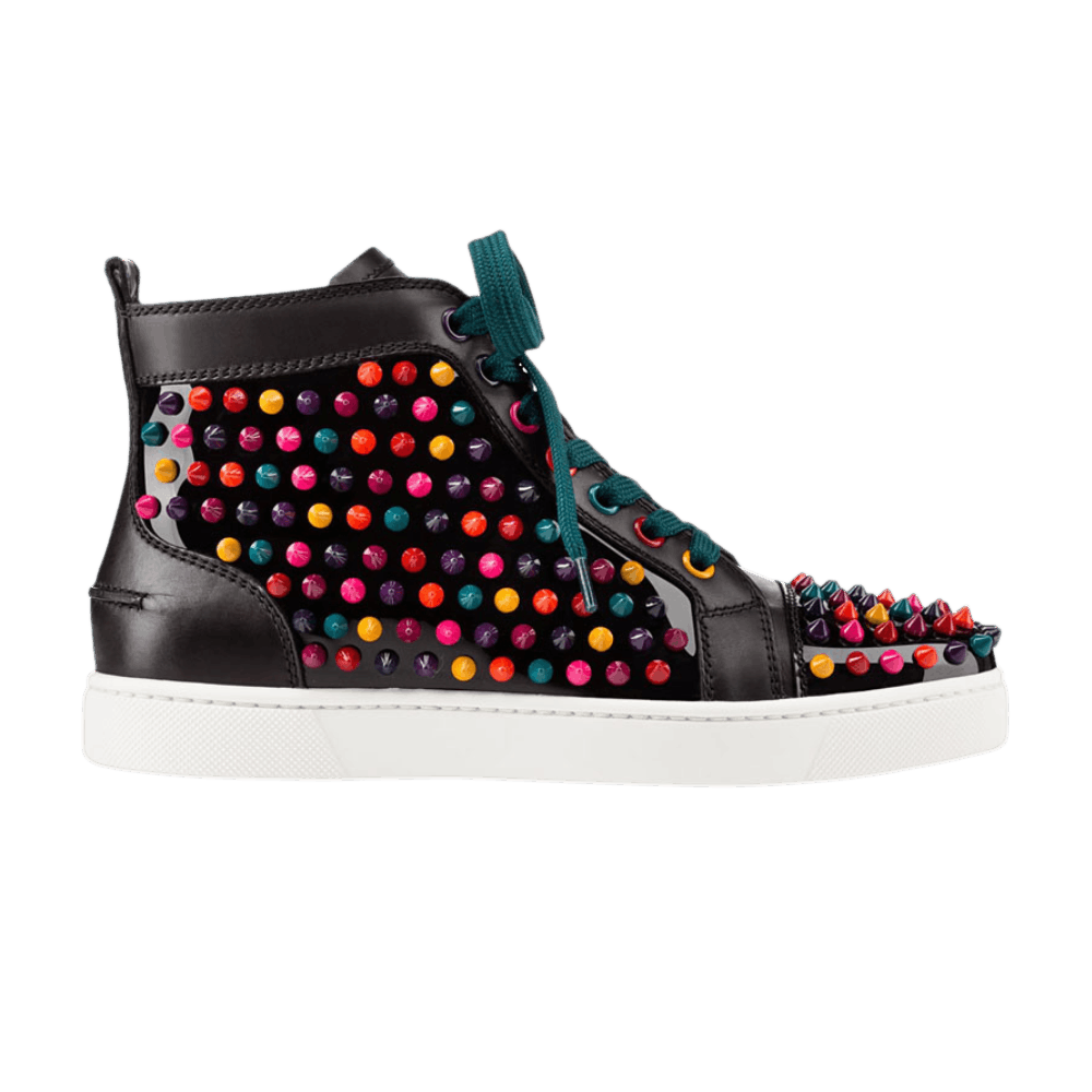 Christian Louboutin Louis Flat Calf Spikes 'Black Multi'