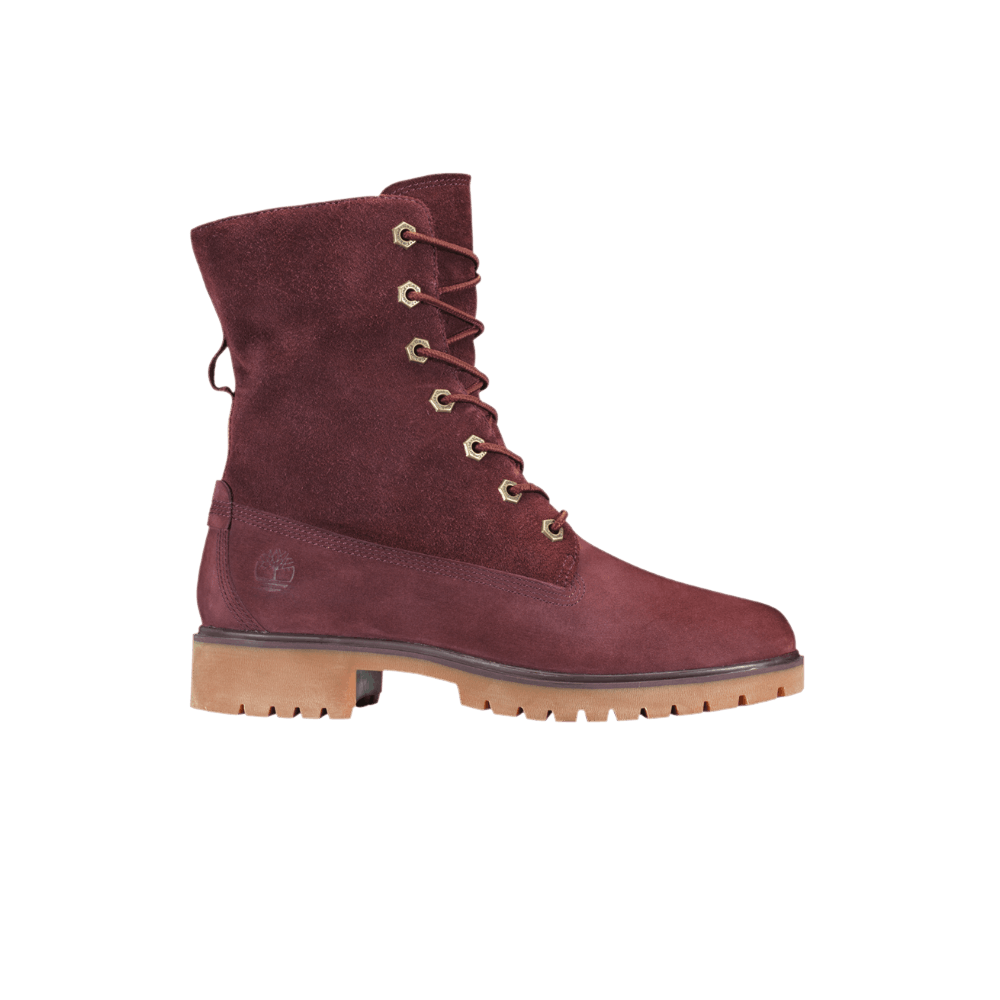 Timberland Wmns Jayne Waterproof Fleece Fold-Down Boot 'Burgundy'