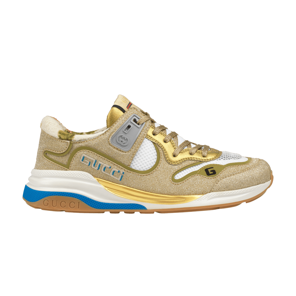 Gucci Wmns Ultrapace 'Gold Sparkling Fabric'