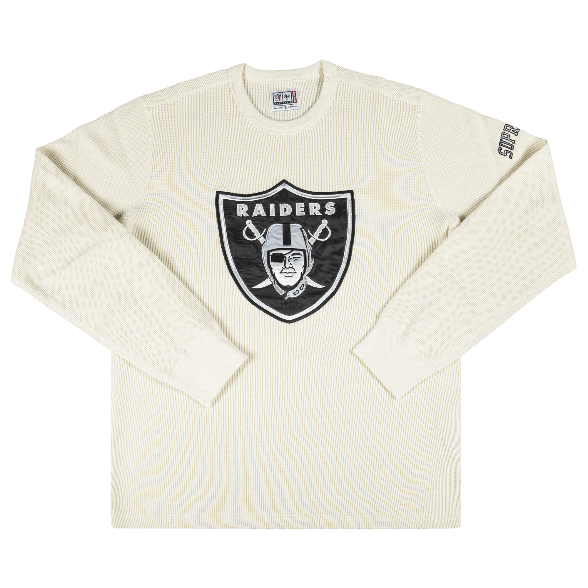 Pre-owned Supreme X Nfl Raiders '47 Thermal 'natural' In Cream