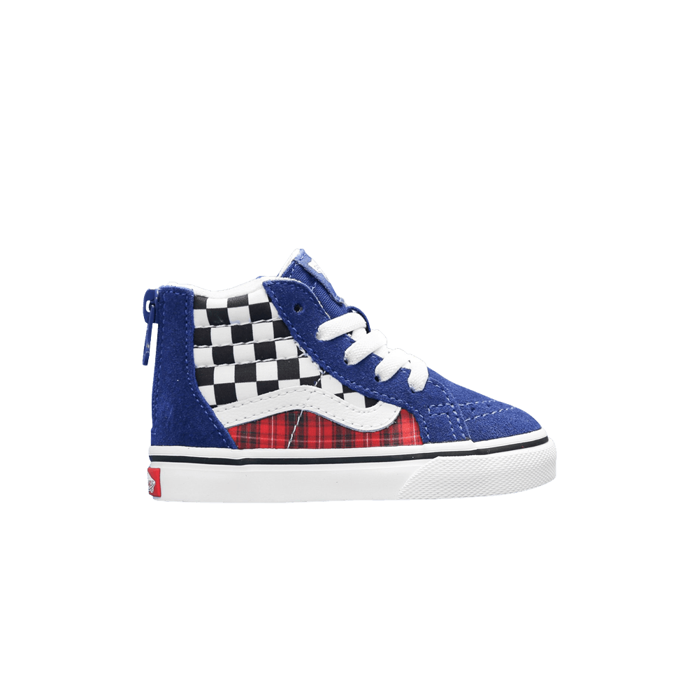 Vans Sk8-Hi Zip Toddler 'Plaid Checkerboard'