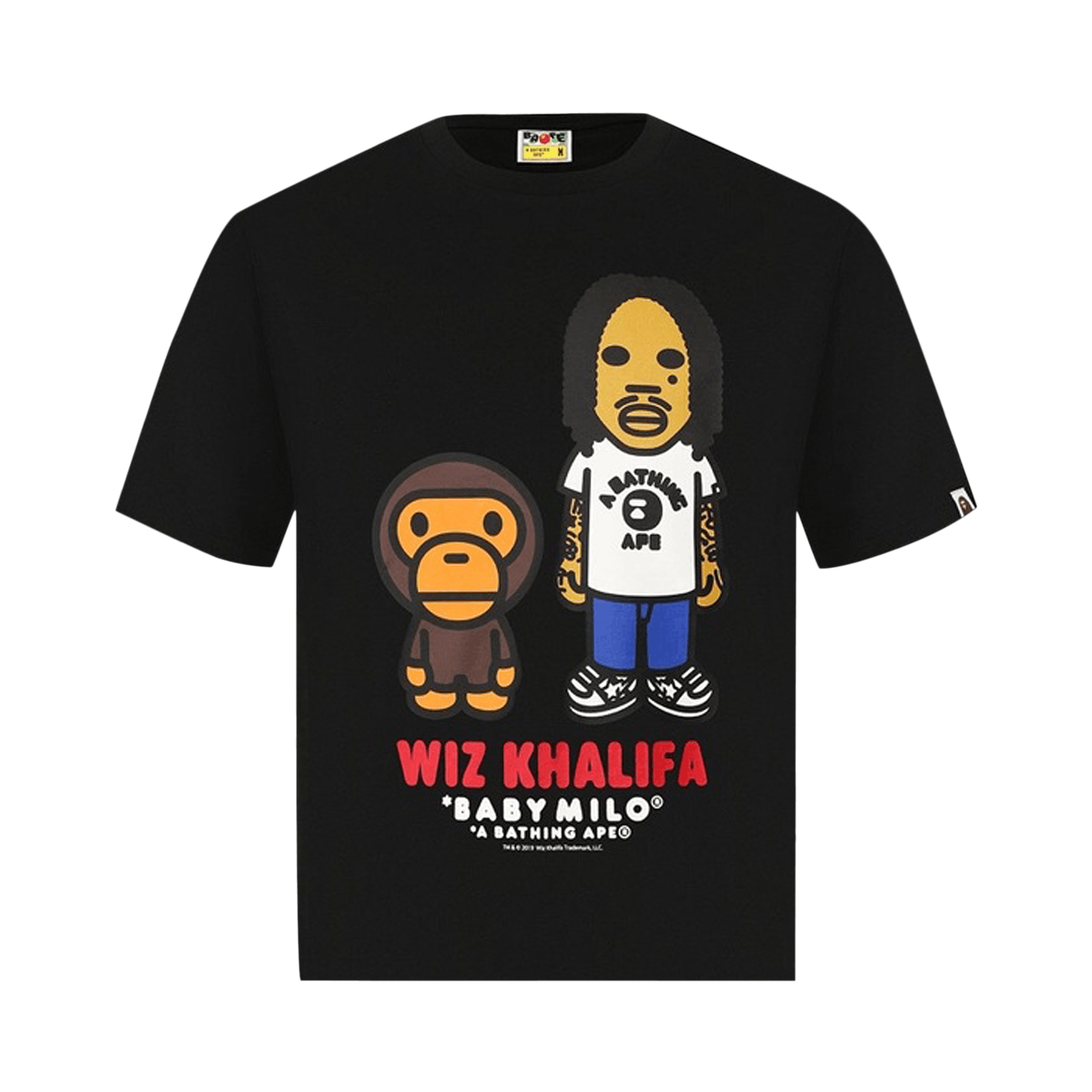 Pre-owned Bape Baby Milo X Wiz Khalifa T-shirt 'black'