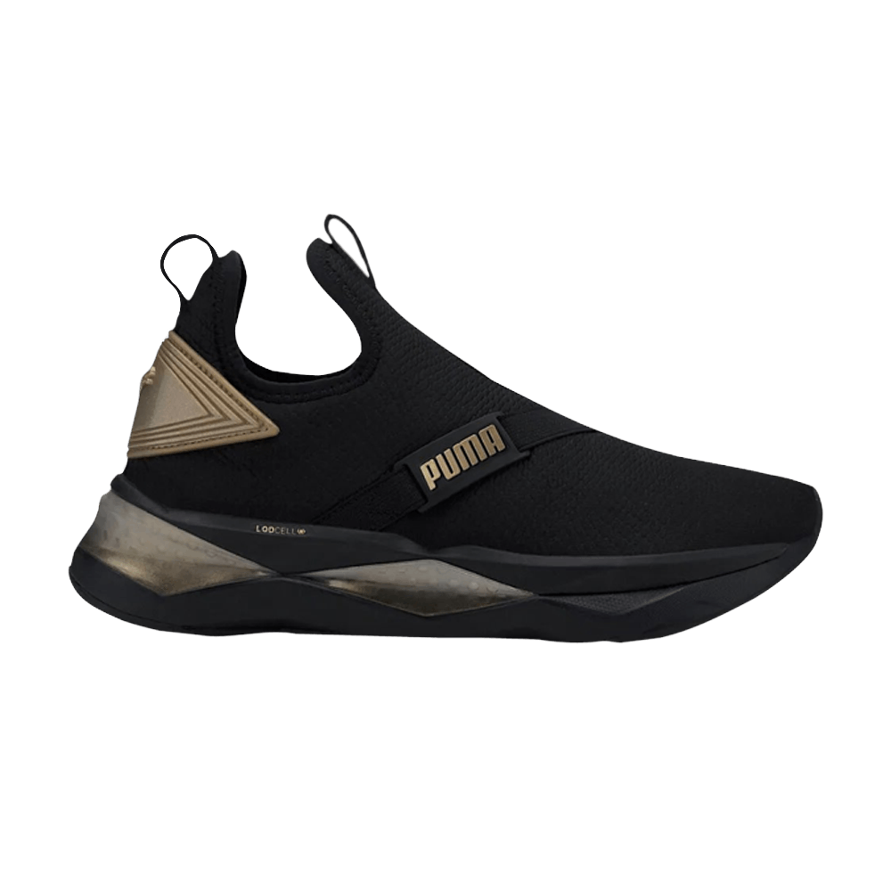 Pre-owned Puma Wmns Lqdcell Shatter Mid 'black Gold'