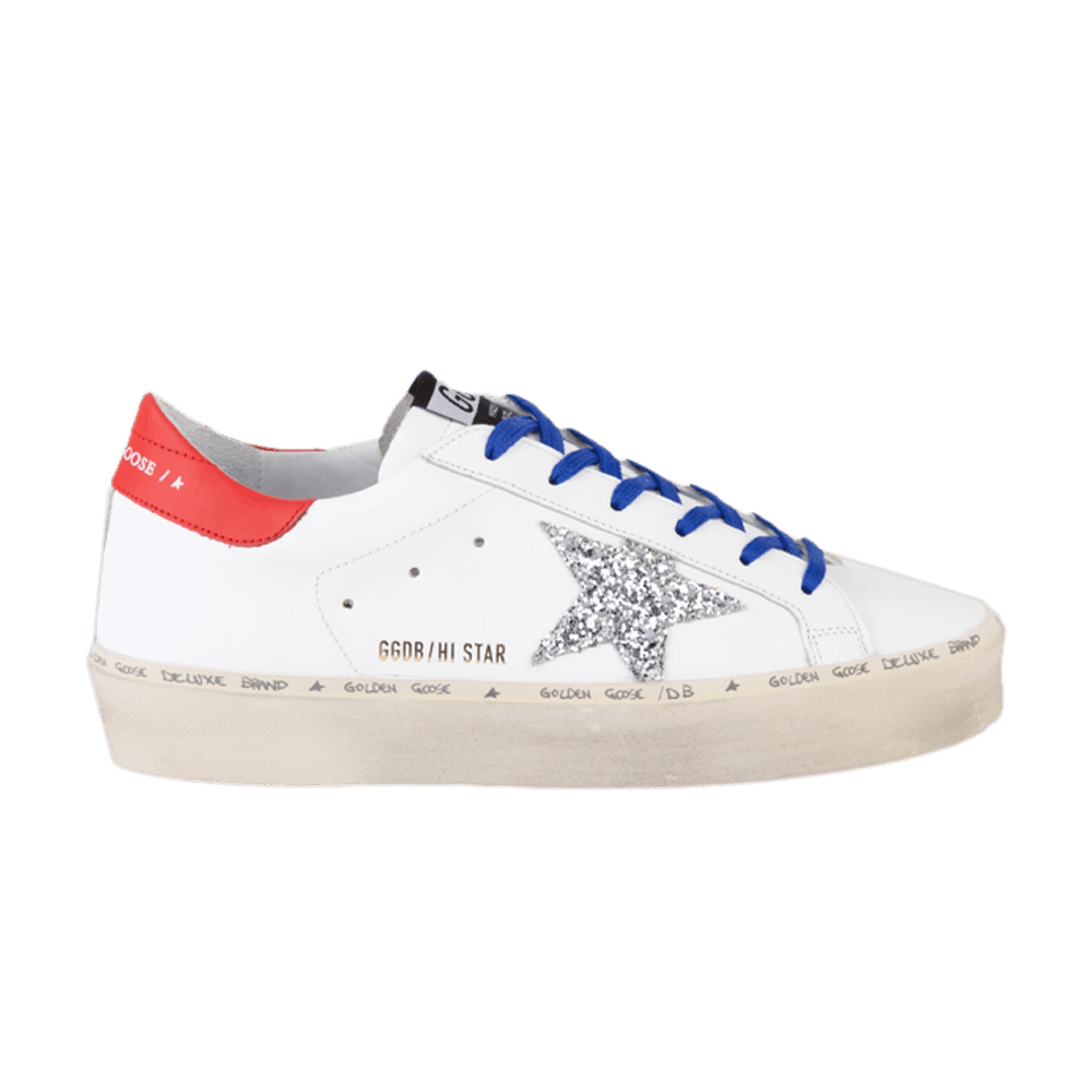 Golden Goose Wmns Hi Star 'White Silver Glitter'