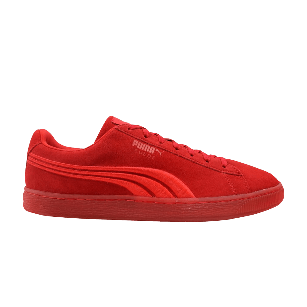 Pre-owned Puma Suede Classic Badge Iced 'high Risk Red'
