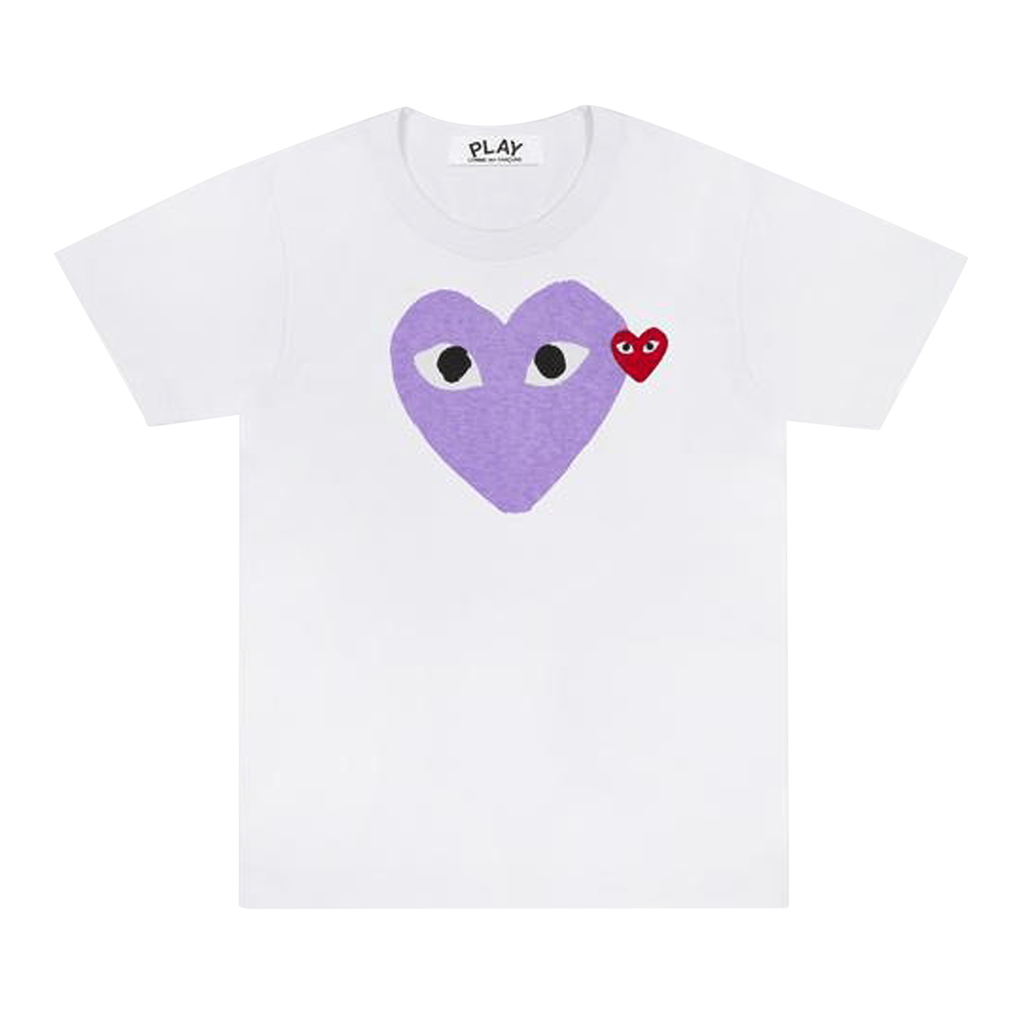 Pre-owned Comme Des Garçons Play Colored Heart Tee 'white'