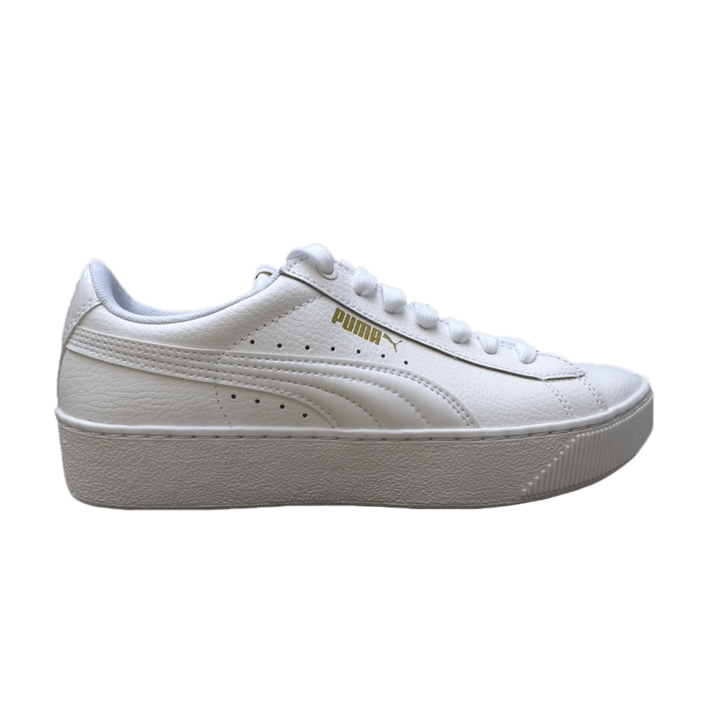 Pre-owned Puma Wmns Vikky Platform 'white'