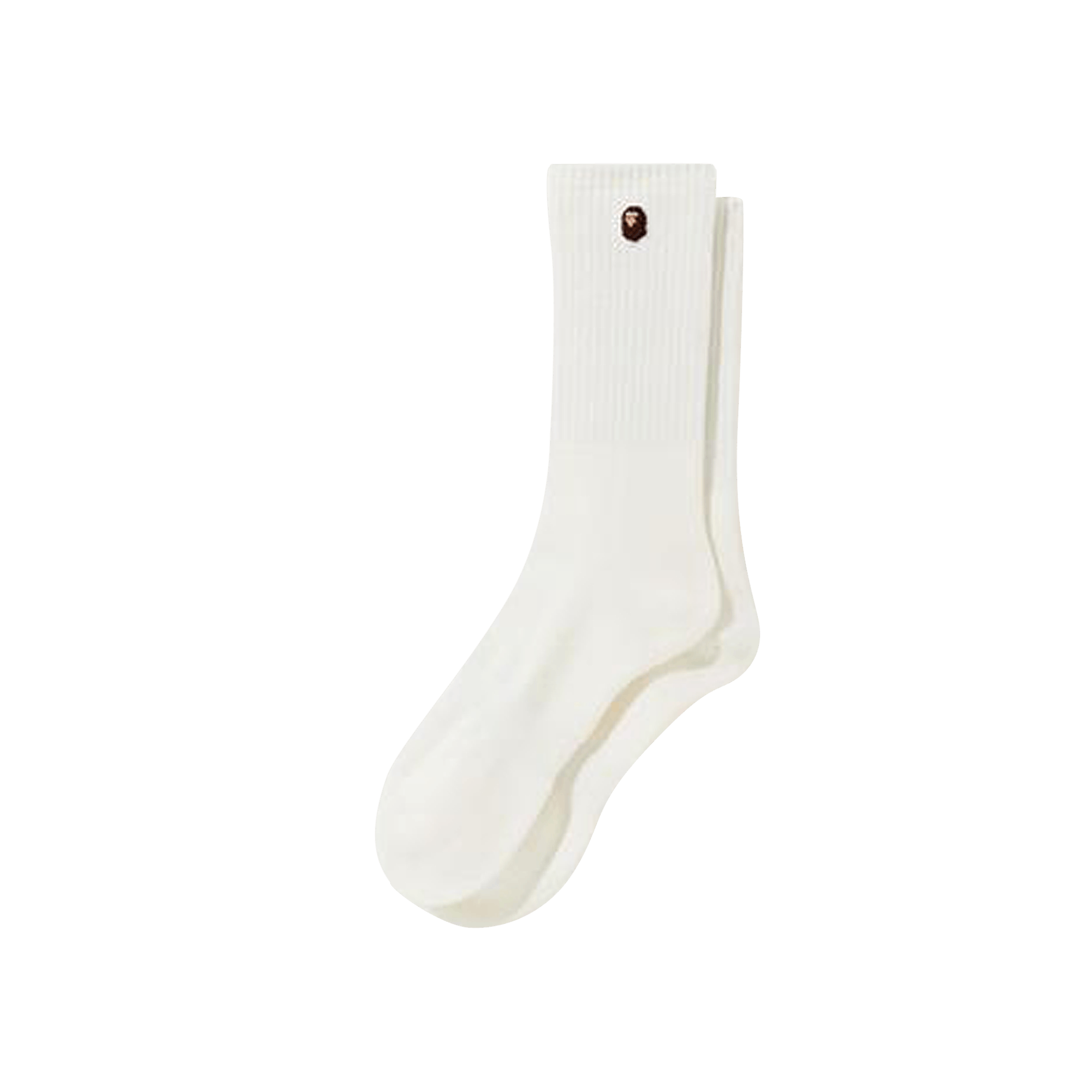 Pre-owned Bape Ape Head Socks 'white'