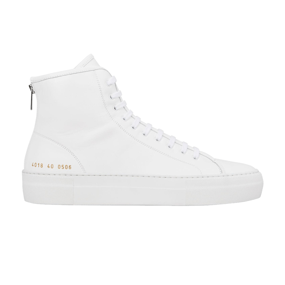 Pre-owned Common Projects Wmns Tournament High 'white'