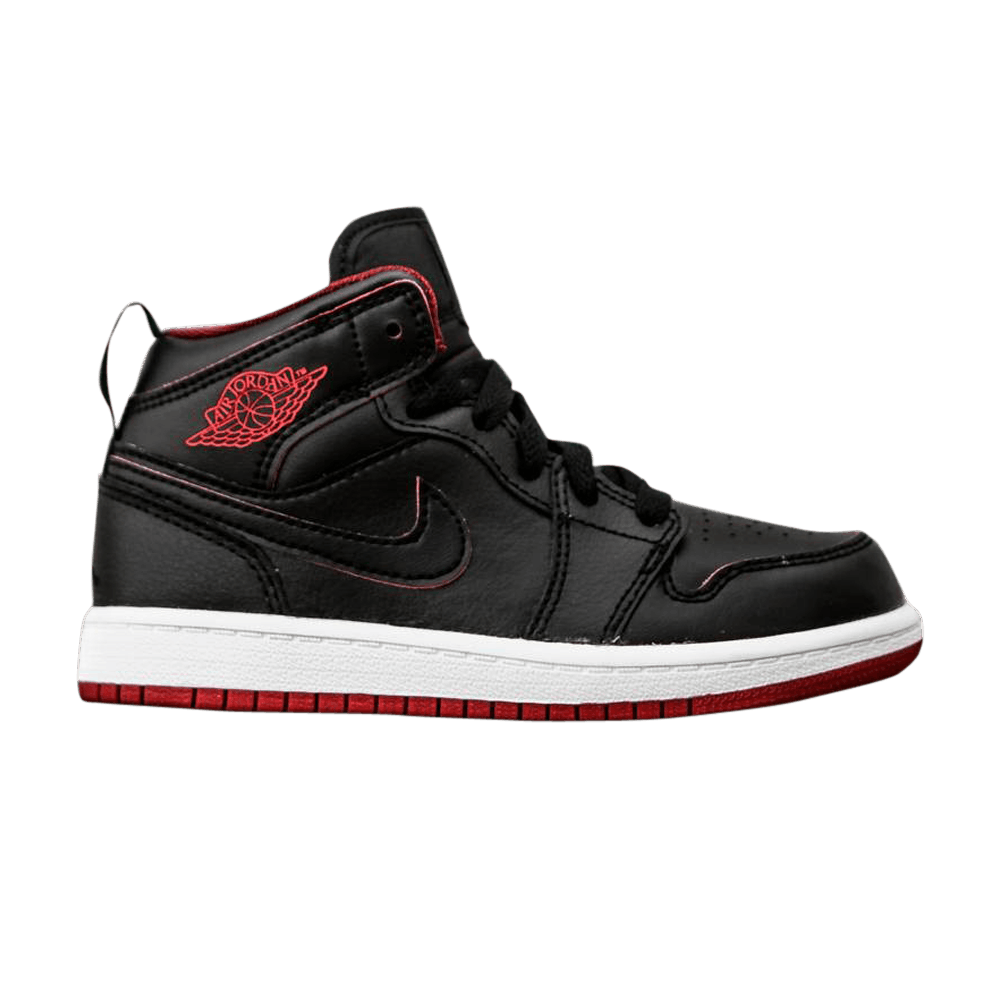 Pre-owned Air Jordan 1 Mid Ps 'bred' In Black