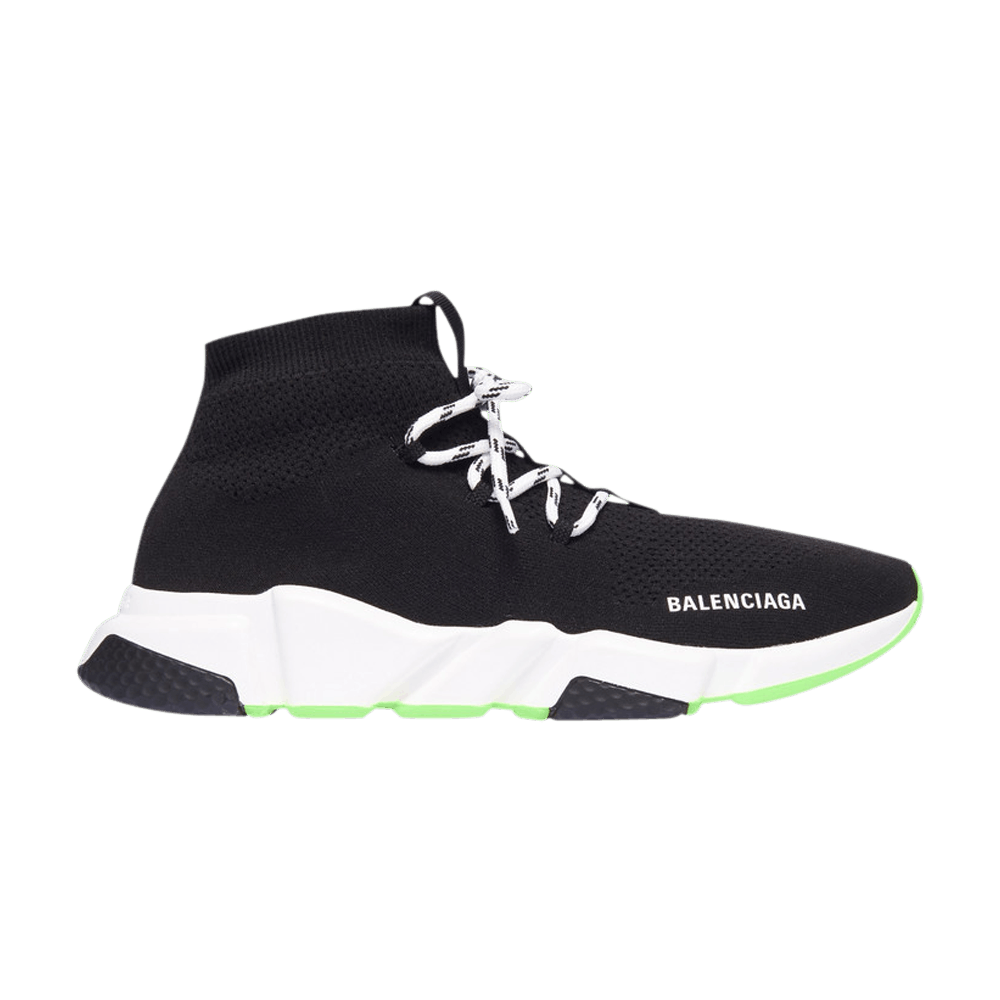 Balenciaga Speed Lace Up Trainer 'Black Neon Green'