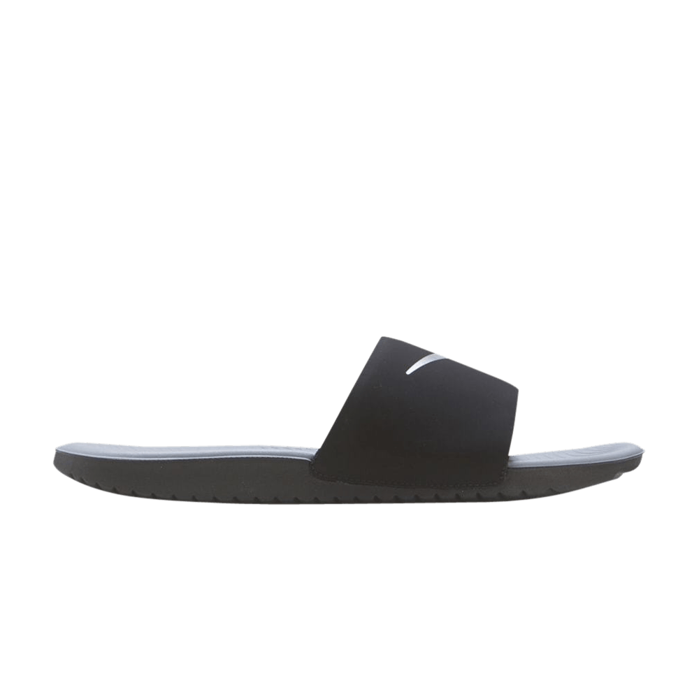 Pre-owned Nike Kawa Slide Gs 'black Metallic Silver'