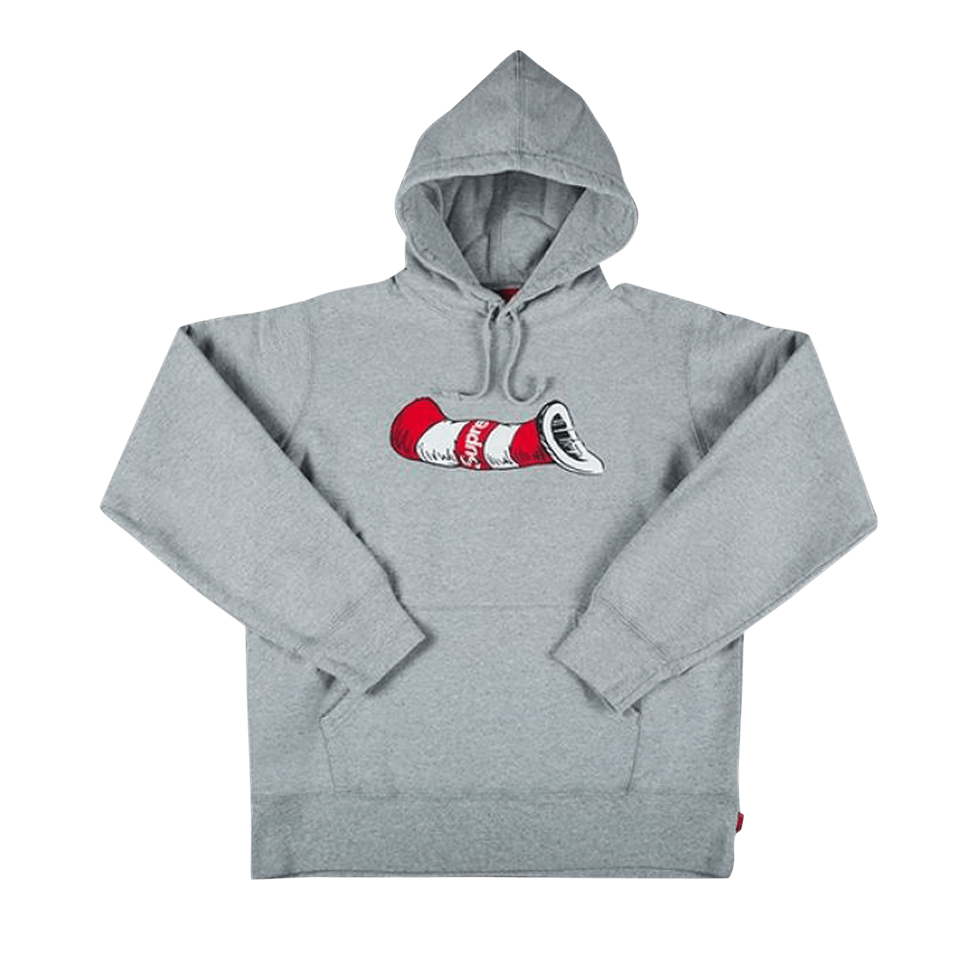 Pre-owned Supreme Cat In The Hat Hooded Sweatshirt 'heather Grey'