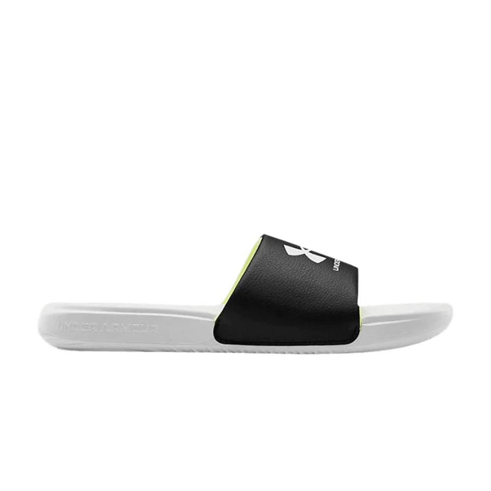 Pre-owned Under Armour Ansa Fixed Slide Gs 'white Black'