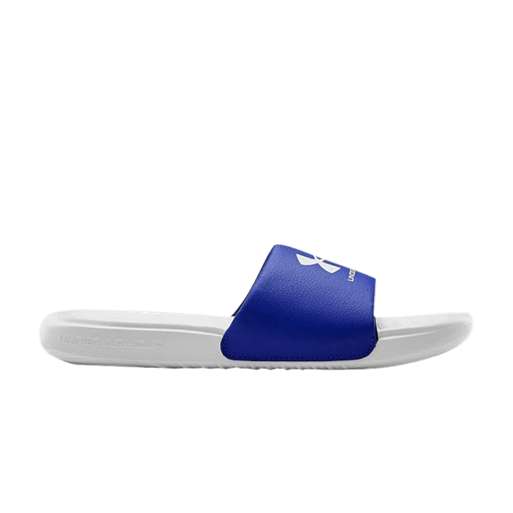 Pre-owned Under Armour Ansa Fixed Slide Gs 'halo Grey Blue' In White