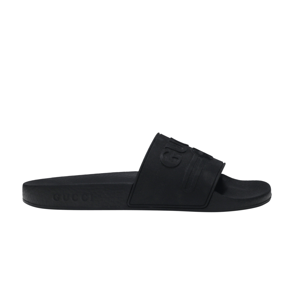 Gucci Wmns Logo Rubber Slide 'Black'