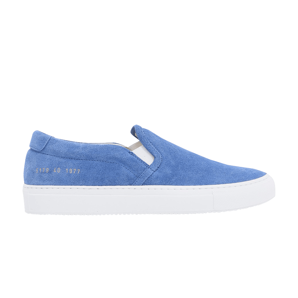 Pre-owned Common Projects Slip-on 'blue Suede'