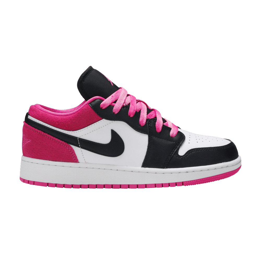 Air Jordan 1 Low SE GS 'Black Active Fuchsia' - CT1564-005